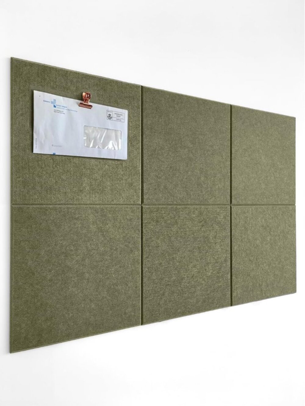 Cork Board 24 x36 Alternative - 6 Pack Felt Wall Tiles with Safe Removable Adhes